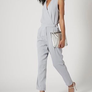 TOPSHOP Gray Jumpsuit Size 4